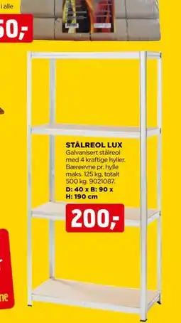 jem & fix STÅLREOL LUX, NOK 200 tilbud