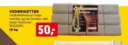 jem & fix VEDBRIKETTER, NOK 50 tilbud