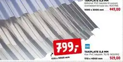 jem & fix TAKPLATE 0,8 MM tilbud