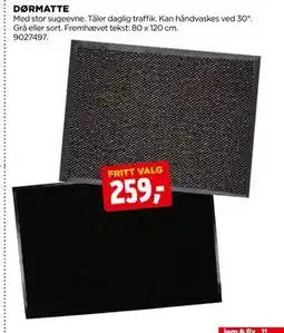 jem & fix DØRMATTE, NOK 259 tilbud