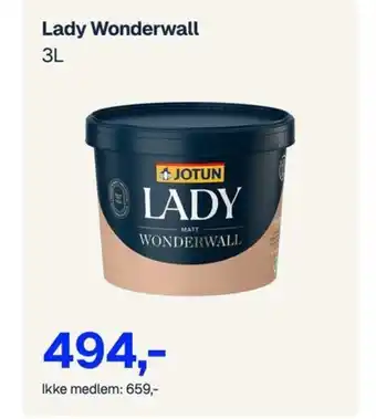 Jernia LADY Wonderwall tilbud
