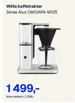 Jernia WILFA kaffetrakter Zense Alux CM10APA-M125 tilbud