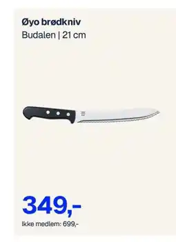 Jernia Øyo brødkniv tilbud