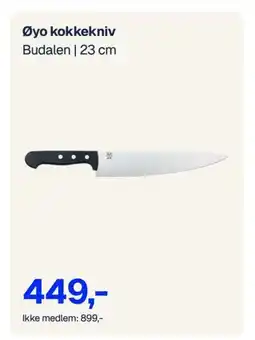 Jernia Øyo kokkekniv tilbud
