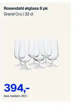 Jernia Rosendahl ølglass 6 pk tilbud