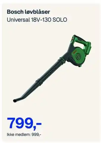 Jernia BOSCH løvblåser Universal 18V-130 SOLO tilbud