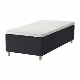 IKEA Stavanger Rammemadrass med overmadrass, medium antrasitt/norrsele hvit, 90x200 cm tilbud