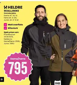 Sport Outlet HELDRE SKALLJAKKE Steinstø jakke tilbud