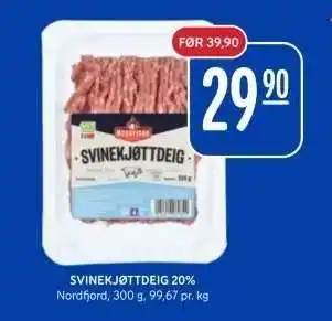 Rema 1000 SVINEKJØTTDEIG 20% tilbud