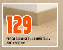 Obs Bygg PERGO GULVLIST TIL LAMINATGULV, NOK 129 tilbud