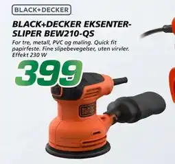 Coop Byggmix BLACK+DECKER EKSENTERSLIPER BEW210-QS, NOK 399 tilbud
