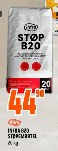 Obs Bygg INFRA B20 STØPEMØRTEL, NOK 44.9 tilbud