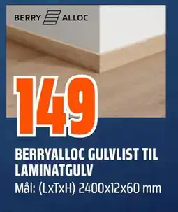 Obs Bygg BERRYALLOC GULVLIST TIL LAMINATGULV, NOK 149 tilbud