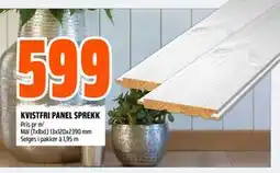 Obs Bygg KVISTFRI PANEL SPREKK, NOK 599 tilbud