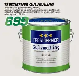 Coop Byggmix TRESTJERNER GULVMALING, NOK 699 tilbud