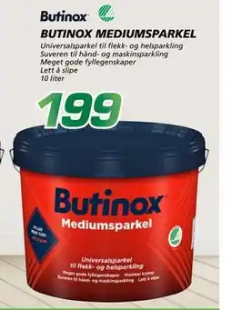 Coop Byggmix BUTINOX MEDIUMSPARKEL, NOK 199 tilbud