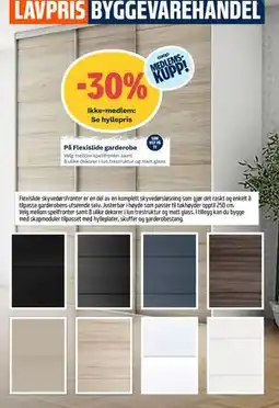 Obs Bygg Flexislide garderobe tilbud