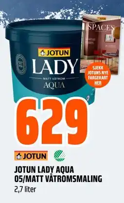 Obs Bygg JOTUN LADY AQUA 05/MATT VÅTROMSMALING, NOK 629 tilbud