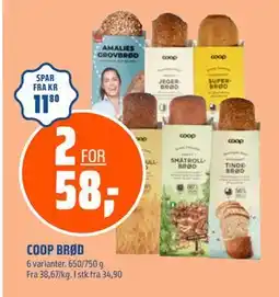 Coop Obs COOP BRØD, NOK 58 tilbud
