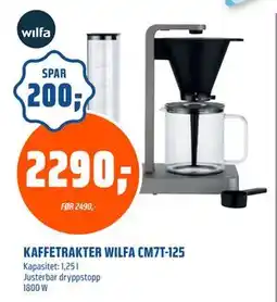 Coop Obs KAFFETRAKTER WILFA CM7T-125, NOK 2290 tilbud