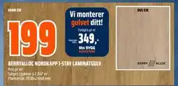 Obs Bygg BERRYALLOC NORDKAPP 1-STAV LAMINATGULV, NOK 199 tilbud