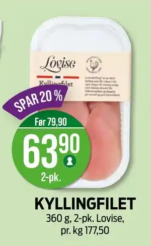 Kiwi KYLLINGFILET, NOK 63.9 tilbud