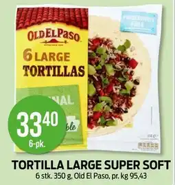 Kiwi TORTILLA LARGE SUPER SOFT, NOK 33.4 tilbud