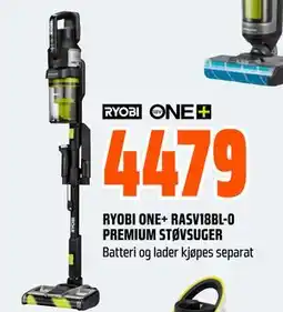 Obs Bygg RYOBI ONE+ RASV18BL-0 PREMIUM STØVSUGER, NOK 4479 tilbud
