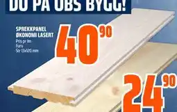 Obs Bygg SPREKKPANEL ØKONOMI LASERT, NOK 40.9 tilbud