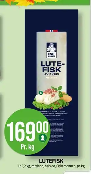 Kiwi LUTEFISK, NOK 169 tilbud