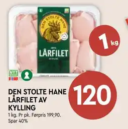 Coop Mega DEN STOLTE HANE LÅRFILET AV KYLLING, NOK 120 tilbud