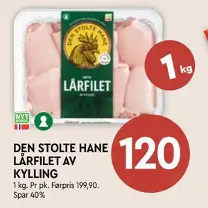 Coop Mega DEN STOLTE HANE LÅRFILET AV KYLLING, NOK 120 tilbud