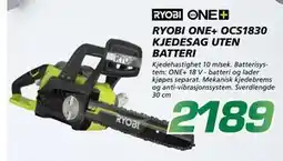 Coop Byggmix RYOBI ONE+ OCS1830 KJEDESAG UTEN BATTERI, NOK 2189 tilbud