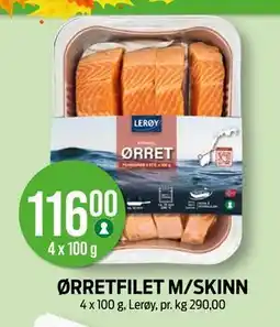 Kiwi ØRRETFILET M/SKINN, NOK 116 tilbud