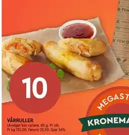 Coop Mega VÅRRULLER, NOK 10 tilbud