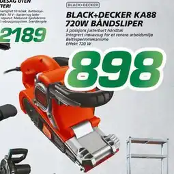 Coop Byggmix BLACK+DECKER KA88 720W BÅNDSLIPER, NOK 898 tilbud