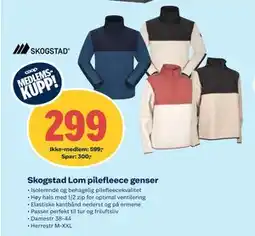 Coop Obs Skogstad Lom pilefleece genser, NOK 599, Medlemspris tilbud
