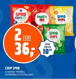 Coop Obs COOP SPRØ, NOK 36 tilbud