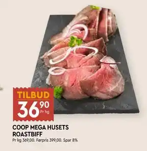 Coop Mega COOP MEGA HUSETS ROASTBIFF, NOK 36.9 tilbud