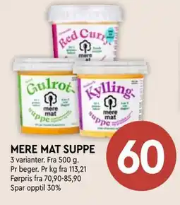 Coop Mega MERE MAT SUPPE, NOK 60 tilbud