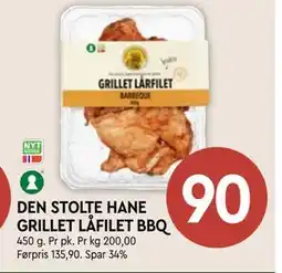 Coop Mega DEN STOLTE HANE GRILLET LÅFILET BBQ, NOK 90 tilbud