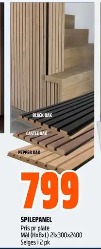 Obs Bygg SPILEPANEL, NOK 799 tilbud