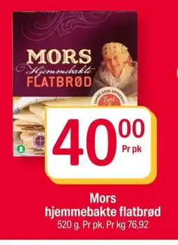 Coop Extra Mors hjemmebakte flatbrød, NOK 40 tilbud