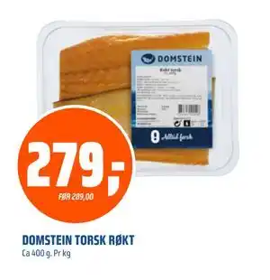 Coop Obs DOMSTEIN TORSK RØKT, NOK 279 tilbud