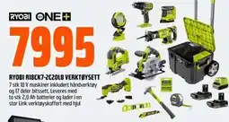 Obs Bygg RYOBI R18CK7-2C20LB VERKTØYSETT, NOK 7995 tilbud