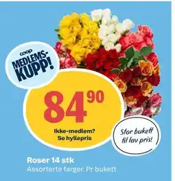 Coop Obs Roser 14 stk, Medlemspris tilbud