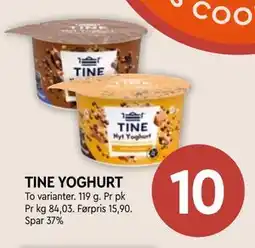 Coop Mega TINE YOGHURT, NOK 10 tilbud