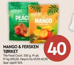 Coop Mega MANGO & FERSKEN TØRKET, NOK 40 tilbud