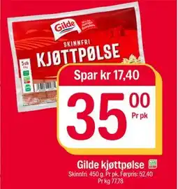 Coop Extra Gilde kjøttpølse, NOK 35 tilbud