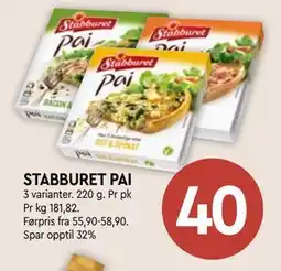 Coop Mega STABBURET PAI, NOK 40 tilbud